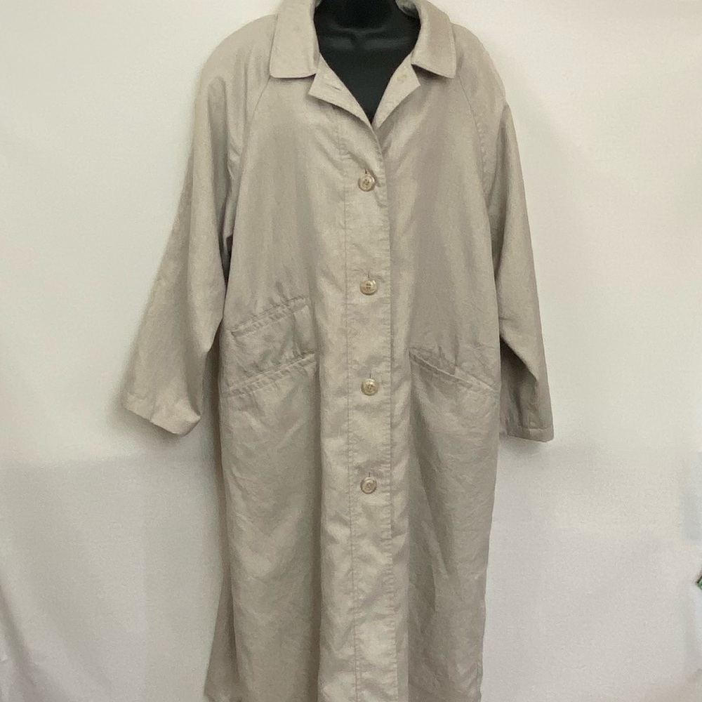 Dry Dock by Serbin PLUS SIZE 18W Cream Rain Coat Z-39